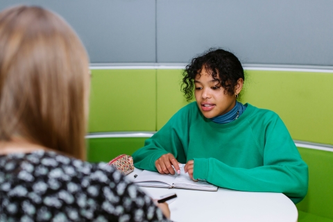 Student having a one on one tutor session