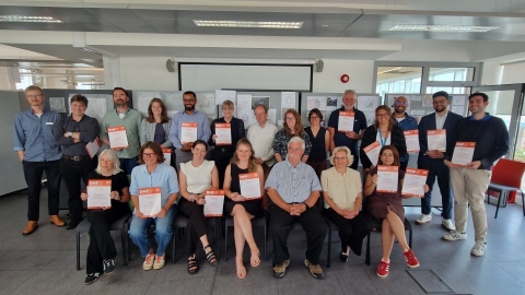Participants of the Defence Heritage Futures Workshop with their certificates of attendance 