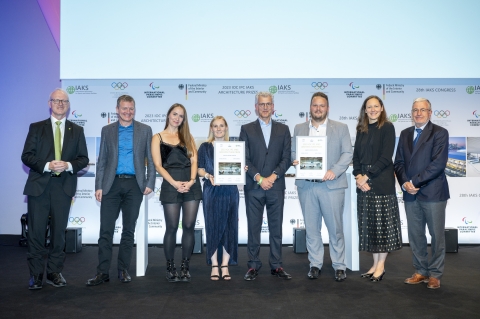 Members of the Sport and Recreation team at the awards ceremony