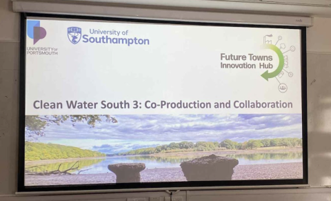 A computer screen displaying a presentation focused on the importance of water and access to clean water.