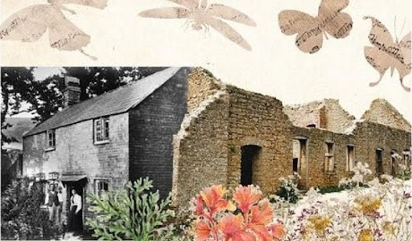 House shown built up and in ruins 