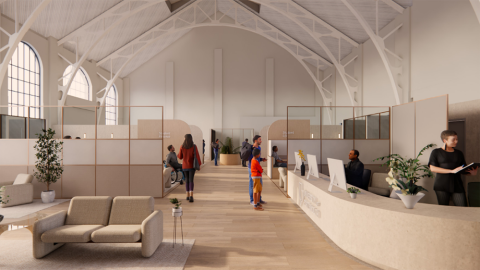 Architects impression of the interior of Wiltshire Building