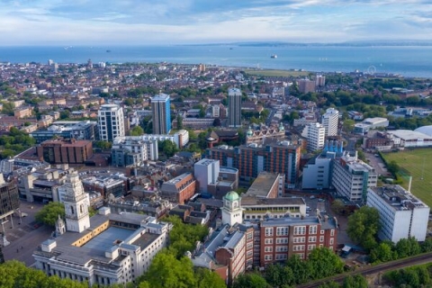 aerial view of Portsmouth