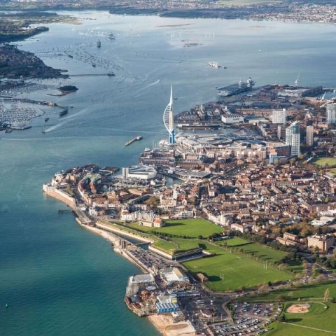 Aerial view of Portsmouth