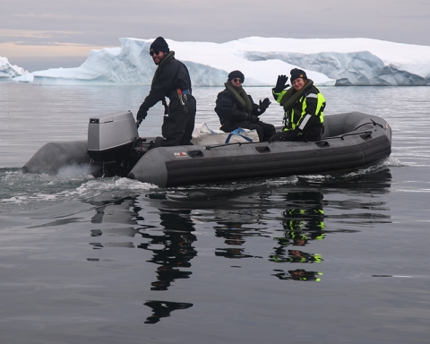 Fay Couceiro in Antarctica - photo by Gareth Smith Royal Navy
