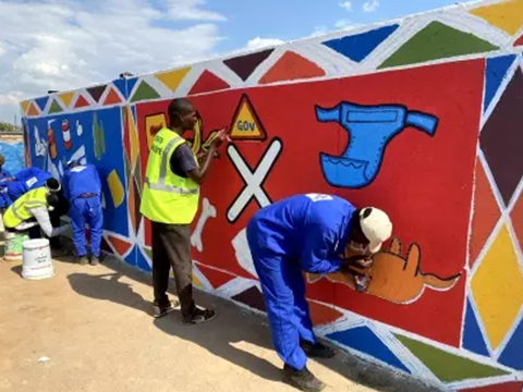 Masibambisane mural in South Africa