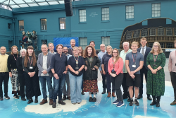 Staff from the Centre for Port Cities and Maritime Cultures and Royal Museums Greenwich in Ocean Court, National Maritime Museum 