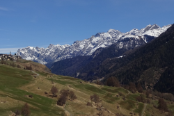 Ftan, located in the Lower Engadine, Swiss Alps