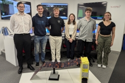 Students involved in the Jupiter project standing side by side for a photo