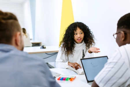 Students collaborating