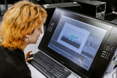 Student using Wacom Animation and Illustration Tablets
