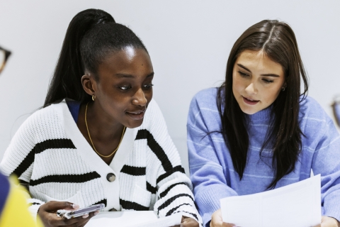 Students in a school workshop