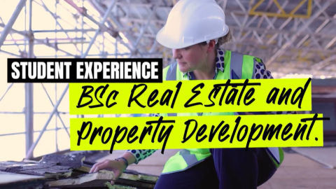 Title card stating BSc Real Estate and Property Development